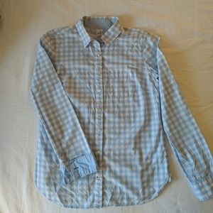 Light blue gingham button down